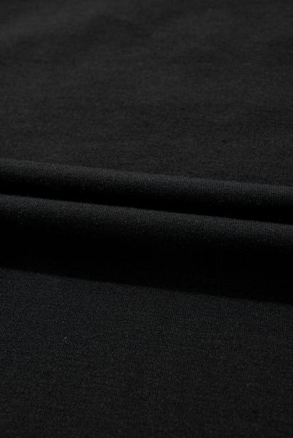 Black Sequin Christmas Essentials Graphic Crewneck T Shirt